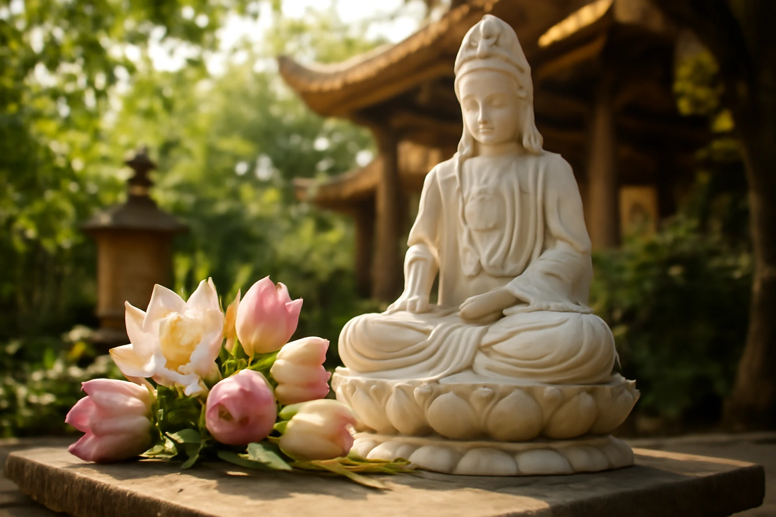 Văn khấn ban Quan Thế Âm Bồ Tát: cầu bình an, lễ chay và cách khấn ở chùa lẫn tại gia