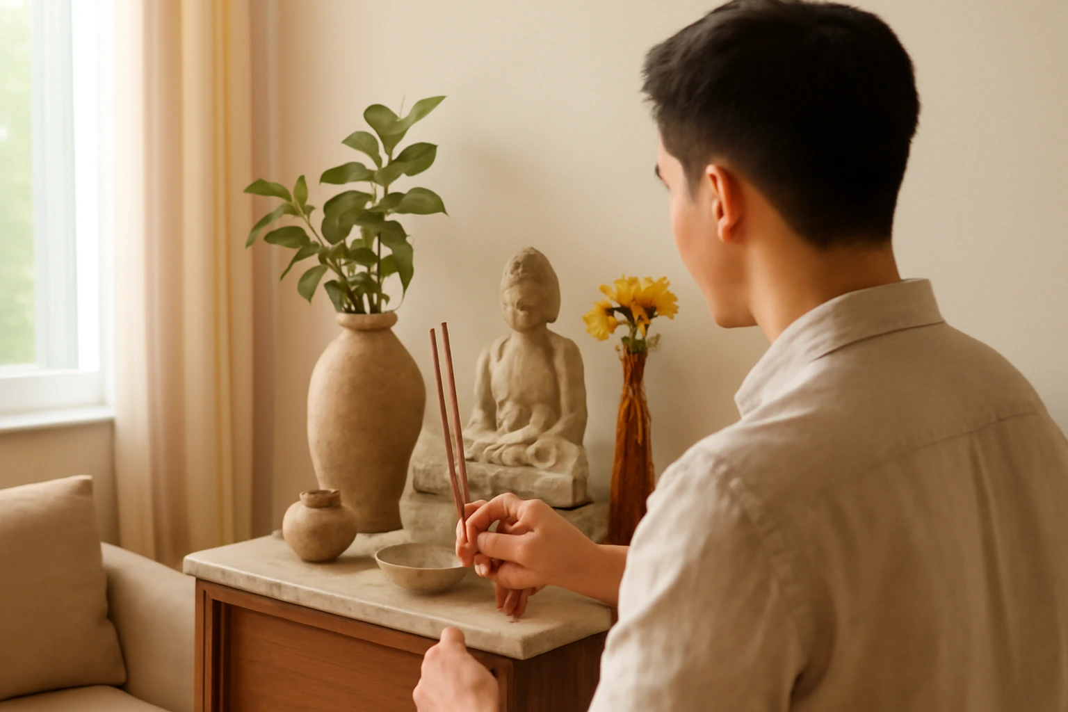 Văn khấn rằm, mùng một bản ngắn dễ thuộc cho người bận rộn: gọn mà vẫn đủ lễ