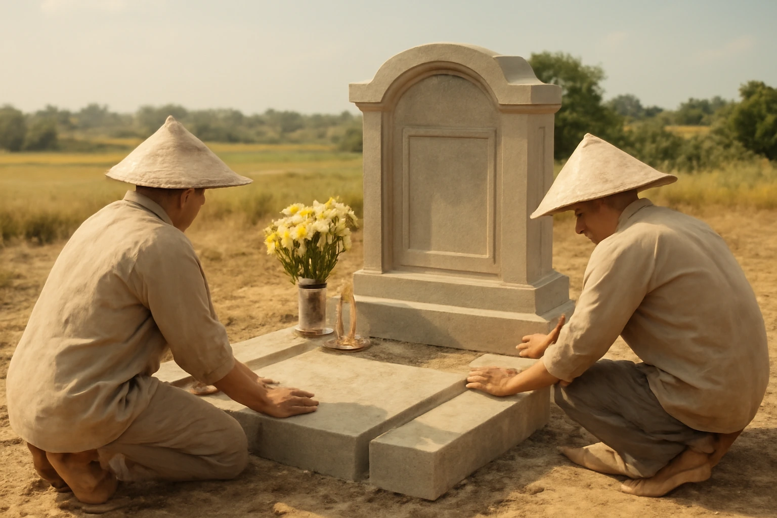 Văn khấn sửa mộ, xây mộ, đắp mộ dịp Thanh minh: xin phép trước khi làm và khấn tạ khi xong