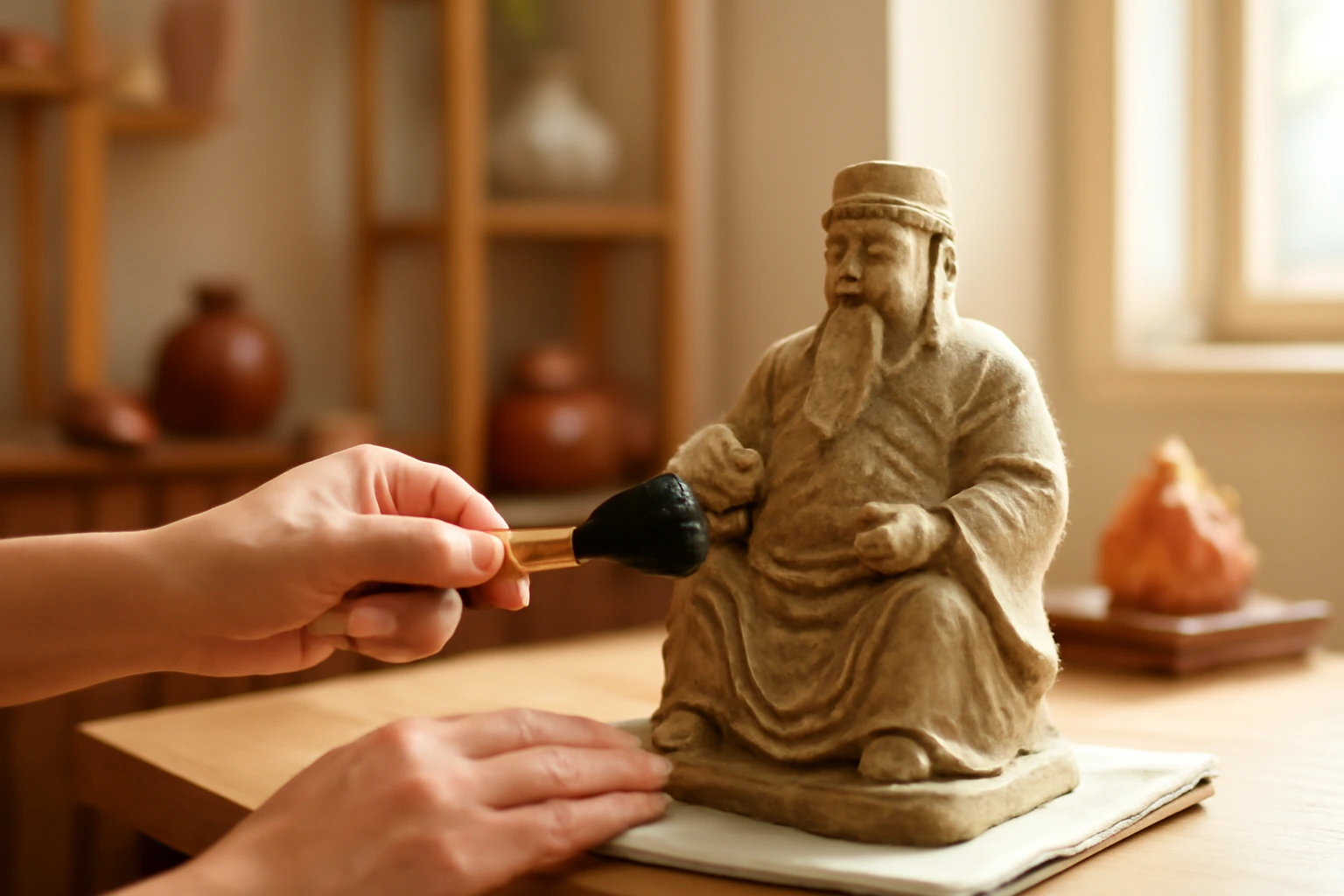 Văn khấn lễ tạ Thần Tài cuối năm và bao sái ban thờ: ngày làm, thứ tự lau dọn, rút chân hương